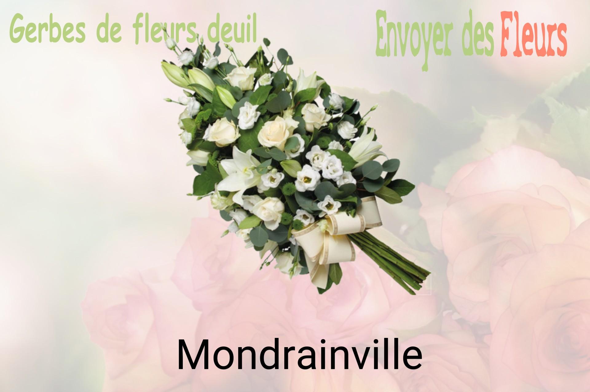 Gerbe de fleurs de deuil livrée à Mondrainville